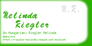 melinda riegler business card